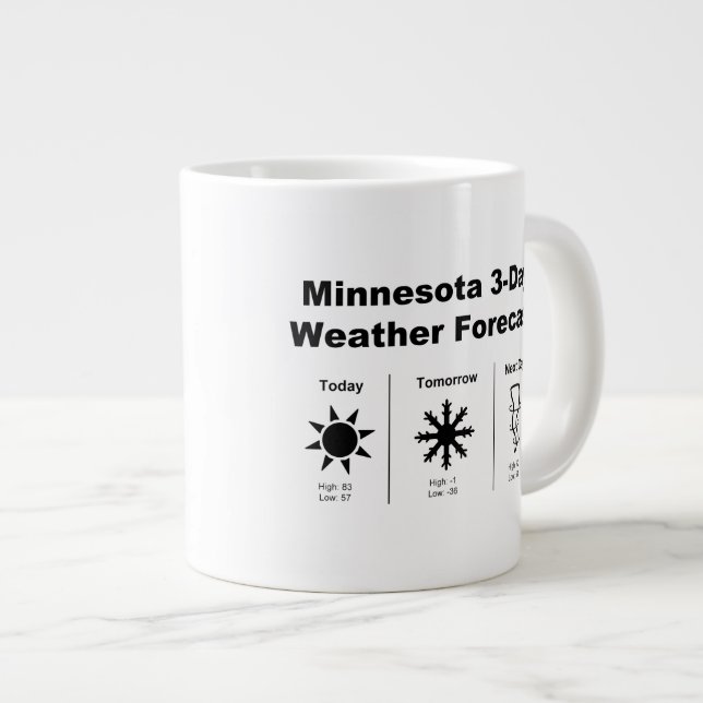 Minnesota Weather-prognos Jumbo Mugg (Framsida höger)