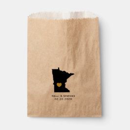 Minnesota Wedding Favor Treat Sacks, Gift Bags