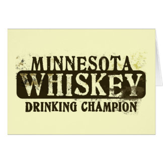 Minnesota Whiskey som dricker mästare Hälsningskort
