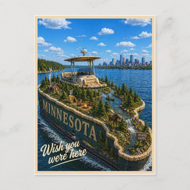 Minnesota | Wish You Were Here | Statserie Vykort (Framsida)