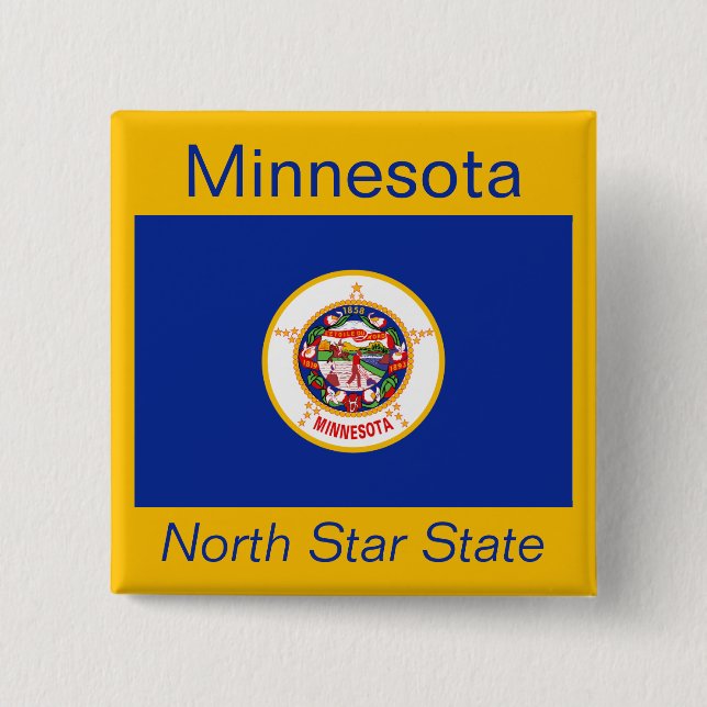 Minnesotan Flagga-knapp Knapp (Framsida)