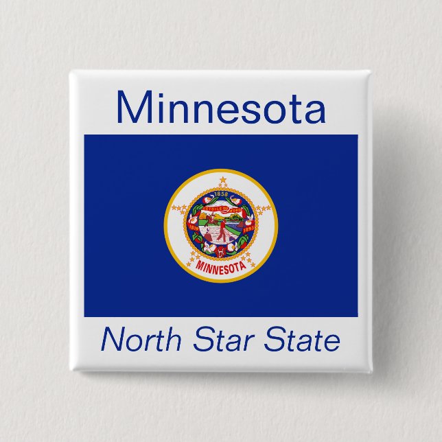 Minnesotanflagga knäppas knapp (Framsida)