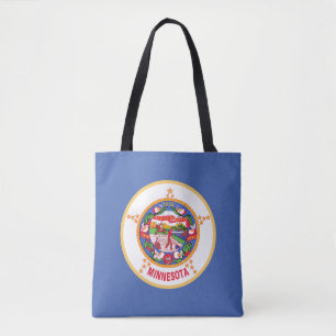 Minnesotas delastatflagga tygkasse