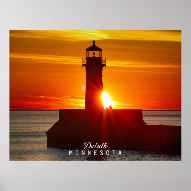 Minnesota's Lighthouse and Sunrise Poster (Framsidan)