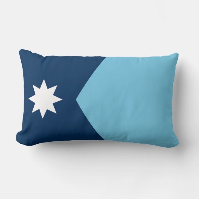 Minnesotas nya flagga (omdesign 2023) lumbarkudde (Framsida)