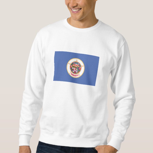 Minnesotas statsflagga lång ärmad tröja (Framsida)