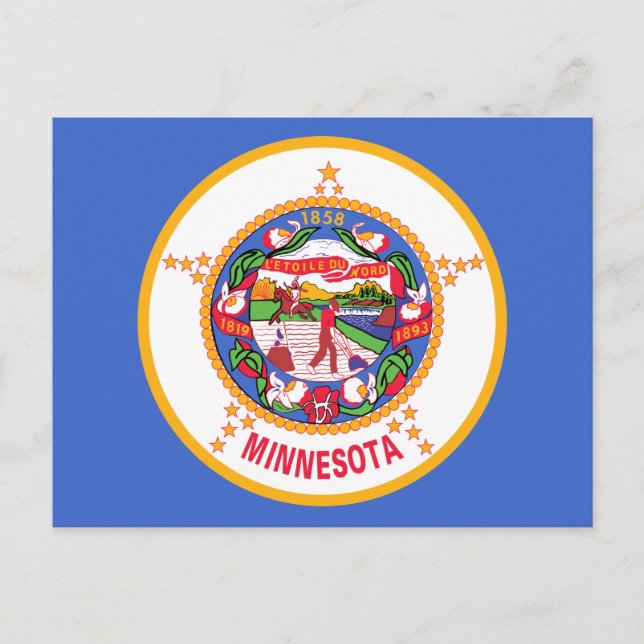 Minnesotas statsflagga vykort (Framsida)