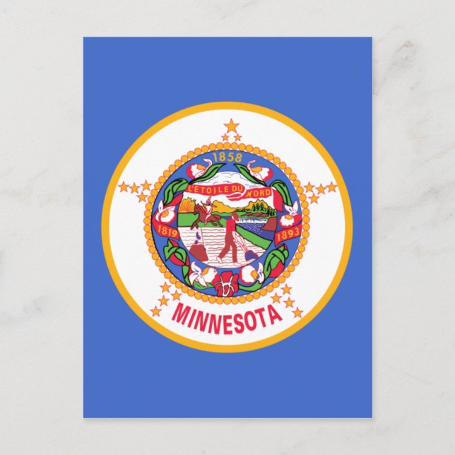 Minnesotas statsflagga vykort (Framsida)