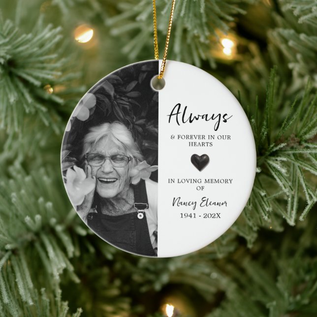 Minnespåminnelse om förlorad fotopapper Namn Julgransprydnad Keramik (Träd)