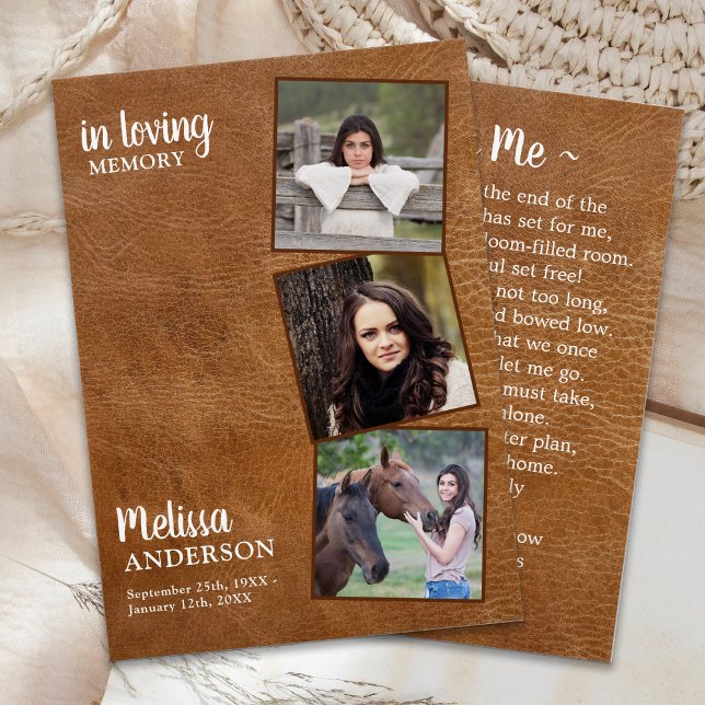 Minnesparkskort för konstläder 3 fotopaler visitkort (Skapare uppladdad)