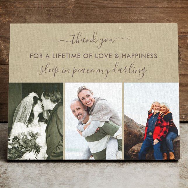 Minnesplats för Photo Collage Neutralt Sömn i fred Canvastryck (Skapare uppladdad)