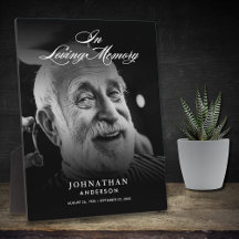 Minnesplatta med elegant skrivstil för foto