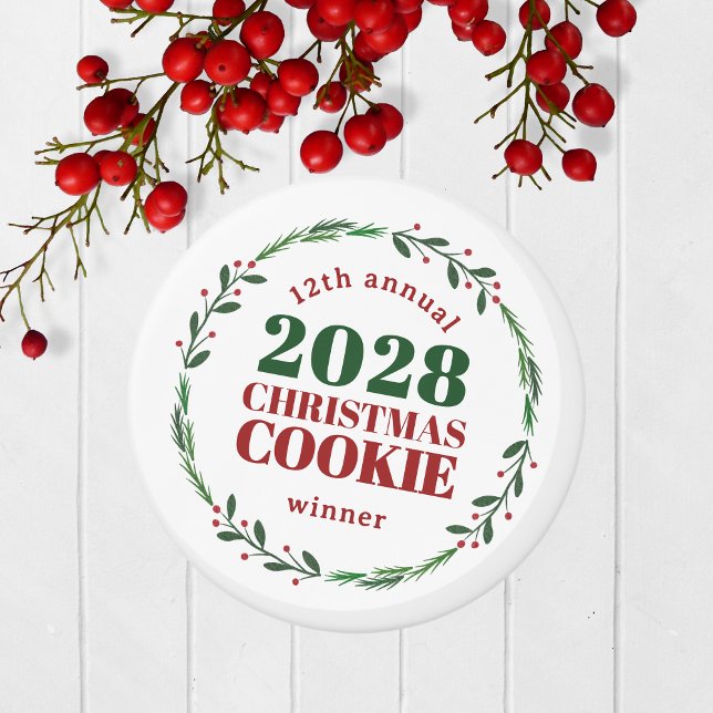 Minnespriset för det moderna årspriset Helgdag i T Magnet (Christmas Holiday Competition Prize Magnet for the Winner. Great for Cookie & Sweater Contests!)