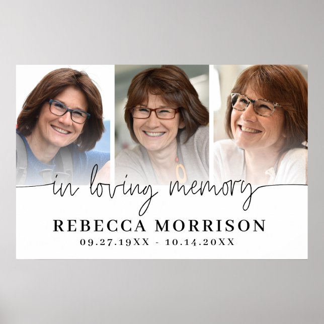 Minnesruna 3 Bilder Manus Till min kära minne Poster (Framsidan)