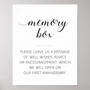 Minnesruta Elegant bröllop Guest Bok-tecken Poster