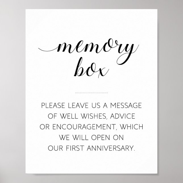 Minnesruta Elegant bröllop Guest Bok-tecken Poster (Framsidan)