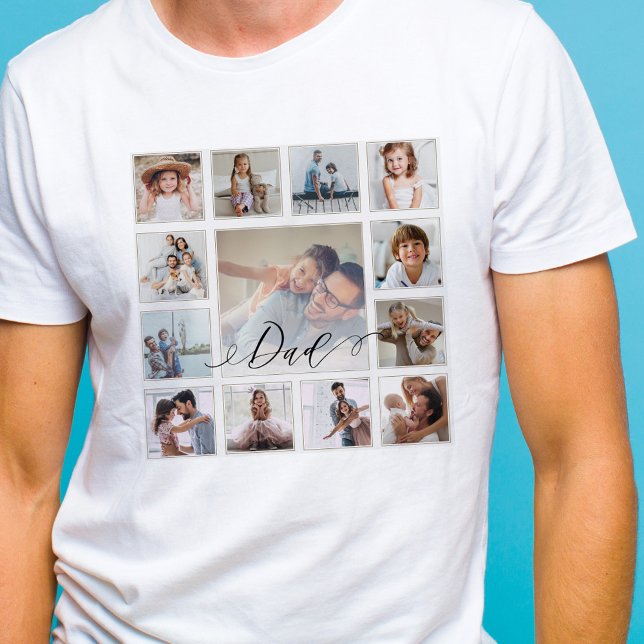 Minnesruta för fotorutnät i Pappa-skriptfamiljen T Shirt (Skapare uppladdad)