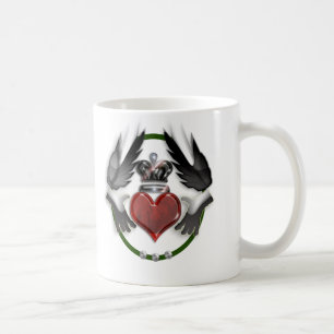 minnessak för claddaghhjärtabröllop kaffemugg