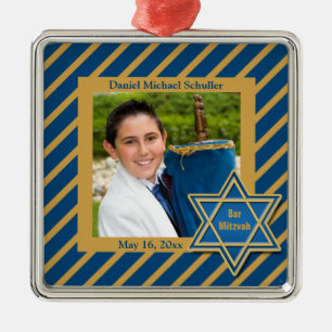 Minnessak för pubMitzvah foto Julgransprydnad Metall