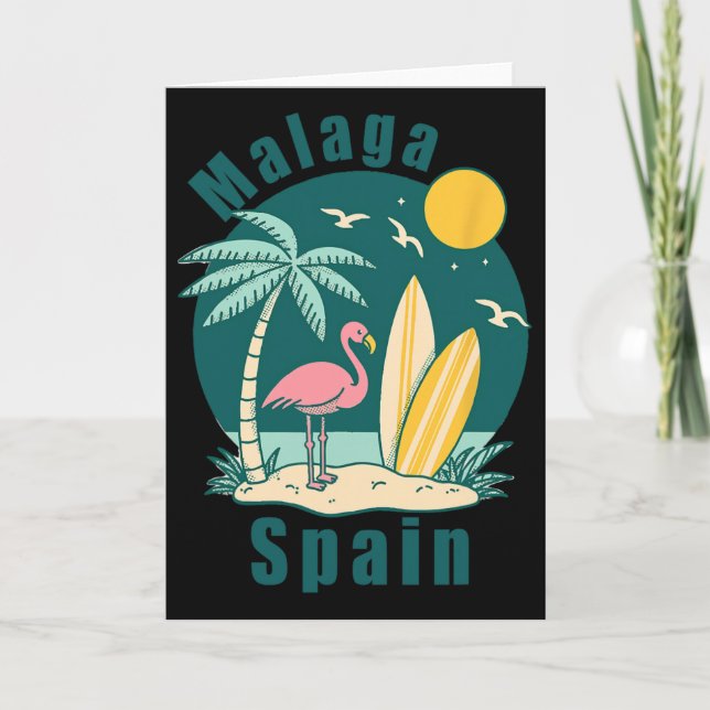 Minnessaker från Málaga Spanien Espana Resa Semest Kort (Framsida)