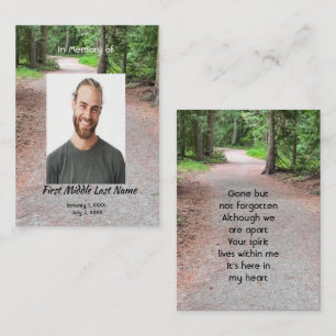 Minnessaker Minnesvärd Vacker Skog Träd Park, Visitkort