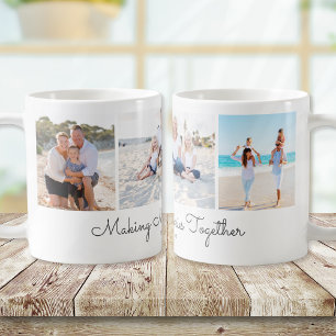 Minnessamling Foto Collage Bestående Kaffemugg