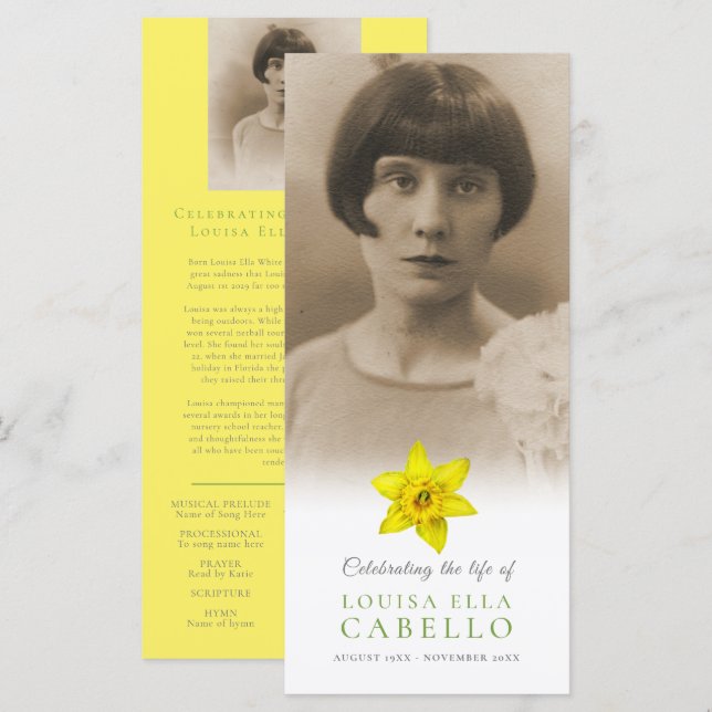 Minnesservicens gult-skådespel är en lysande begra program (Fram/baksida)