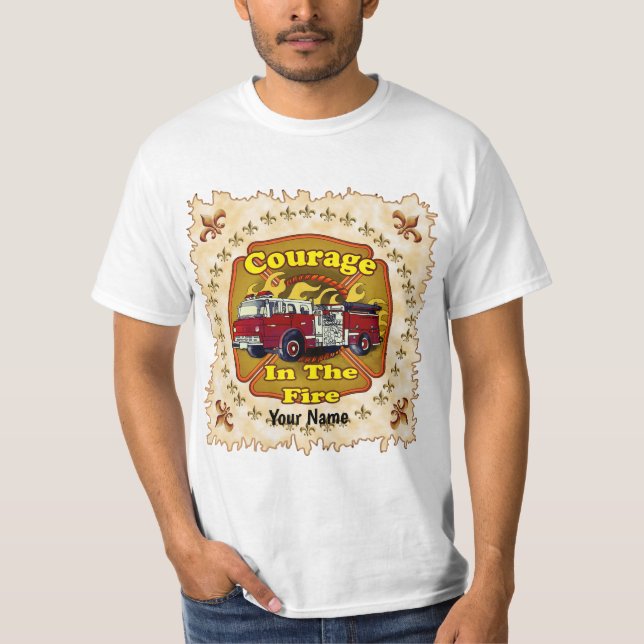 Minnesskjorta för brandmän t shirt (Framsida)