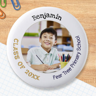 Minnesskolefoto för grundskoleelev knapp