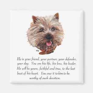 Minnesskötsel Cairn Terrier - Hane Magnet