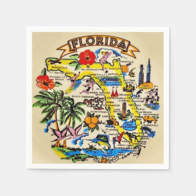 Minnesskummin från Florida Cocktail servett (Framsidan)