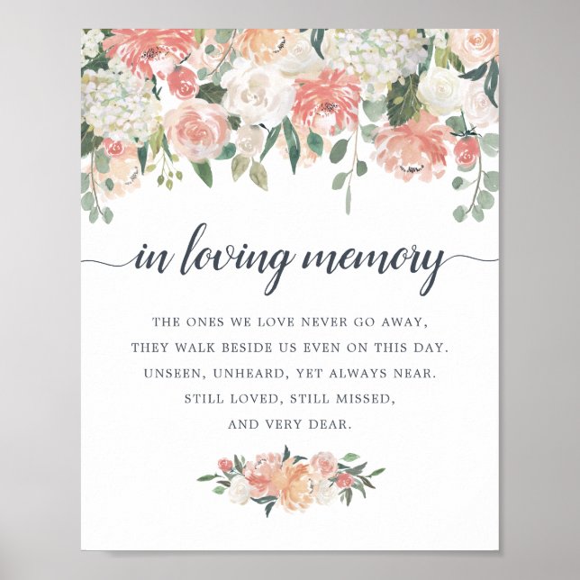 Minnesskylt för Bröllop i Blommigt vid midsommaren Poster (Framsidan)