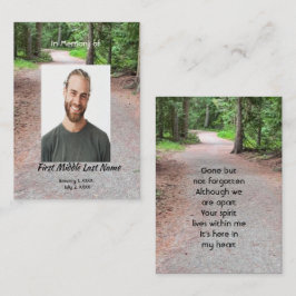 Minnesslinga Minnespromenad Stig Promenad Skog Visitkort