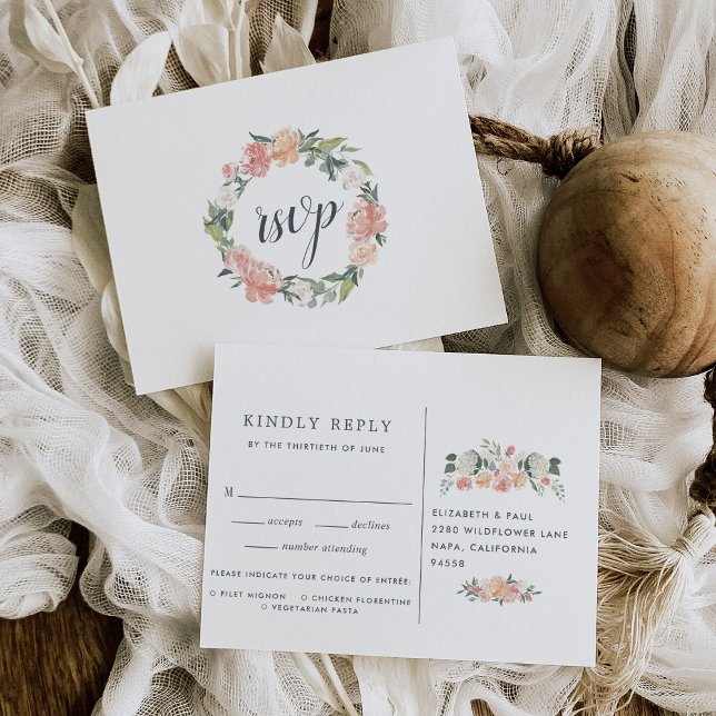 Minnessommarkort för OSA av Blommigt med val av må Inbjudan Vykort (Skapare uppladdad)