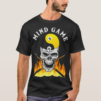 Minnesspelaren Bassäng Billiards Player Cue Billia T Shirt