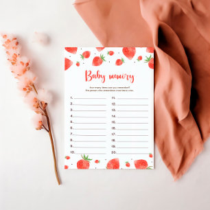 Minnesspelkort för baby, babystövel för berry Swee Inbjudningar