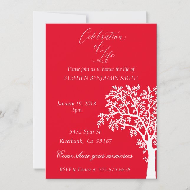 Minnesstund för firande av livets minnesstund Navy Inbjudningar (Framsida)