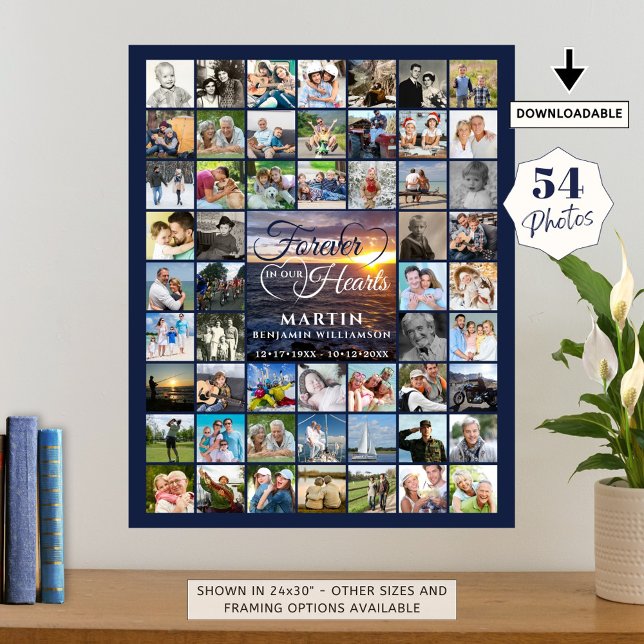 Minnesstund Solnedgång 54 Foto ALLTID I VÅRA HJÄRT Poster (Skapare uppladdad)