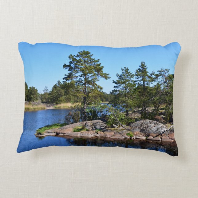 minnesstund Sverige skandinavien fjord Prydnadskudde (Baksidan)