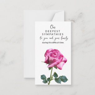 Minnessympati Memorial Angel florist card Anteckningskort