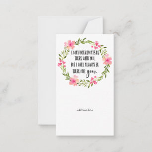 Minnessympati Memorial Angel florist card Anteckningskort
