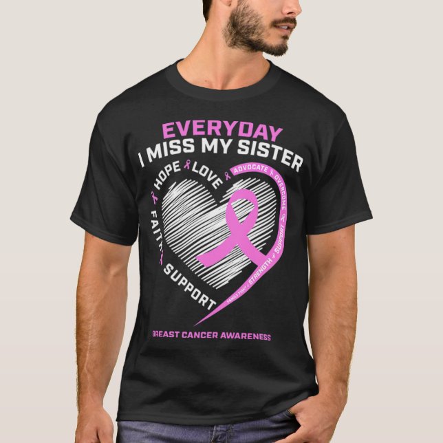 Minnessyster Breast Cancer basket T Shirt (Framsida)
