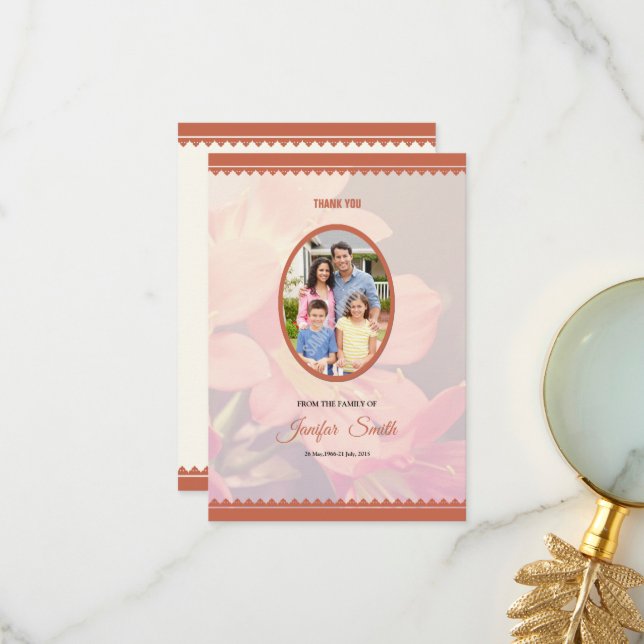 Minnestackkort Tack Kort (Fram/Back In Situ)