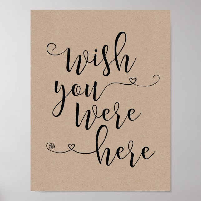 Minnestavla - Länge sedan önskar vi att du var här Poster (Framsidan)