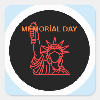 Minnestickers dag  fyrkantigt klistermärke
