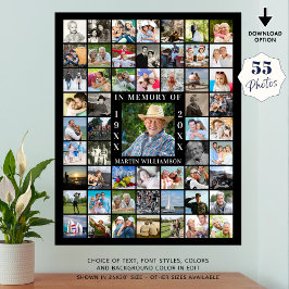 Minnesvägg 55 Fotokollage Till Minne Av Poster