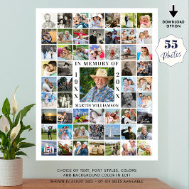 Minnesvägg 55 Fotokollage Till Minne Av Poster