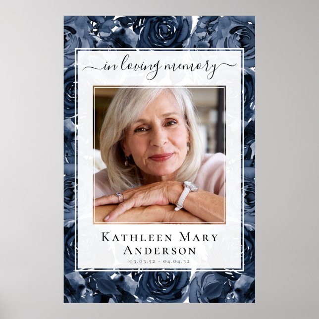 Minnesvägg Foto Rosor Välkomstskylt Poster (Framsidan)