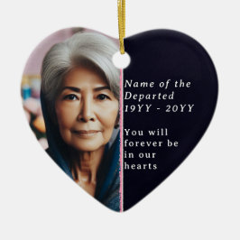 Minnesvärd hjärta Foto, Psaltaren 23 Svart, Vit Ro Julgransprydnad Keramik