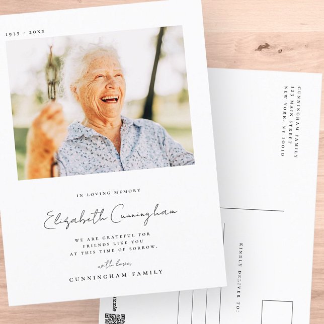 Minnesvärd kärleksfullt minne elegant enkel modern vykort (Skapare uppladdad)